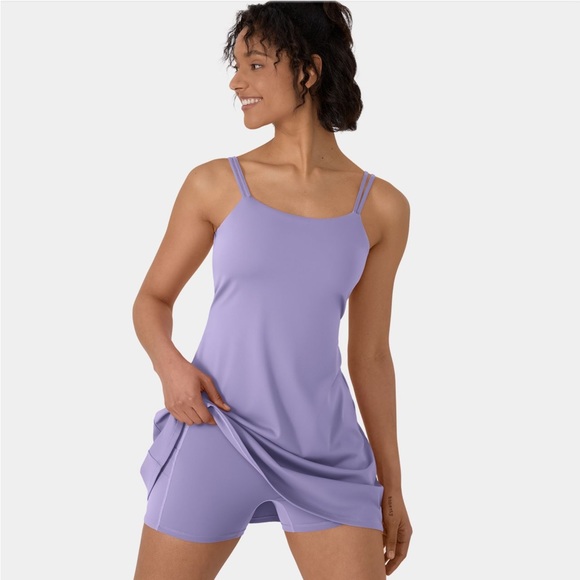 Everyday Cloudful™ Double Straps Backless Twisted 2-Piece Exercise Dress-Flipped - Picture 2 of 15